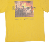 BLACK SQUAD Los Angeles Oversized Mens T-Shirt Yellow USA M