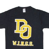 PORT & COMPANY Wings Mens T-Shirt Black USA M