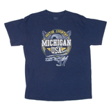 BRISCO Michigan Usa Mens T-Shirt Blue USA L