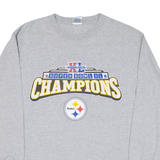 Super Bowl Xl Champions Mens T-Shirt Grey Long Sleeve USA M