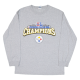 Super Bowl Xl Champions Mens T-Shirt Grey Long Sleeve USA M