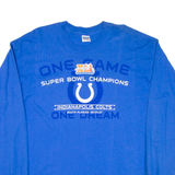 GILDAN Indianapolis Colts Super Bowl Champions Mens T-Shirt Blue USA XL