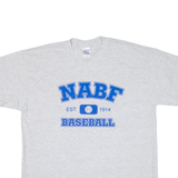 GILDAN Nabf Baseball Mens T-Shirt Grey USA XL