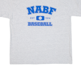 GILDAN Nabf Baseball Mens T-Shirt Grey USA XL