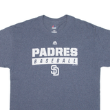 MAJESTIC Padres Baseball Mens T-Shirt Blue USA L