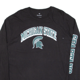 FANATICS Michigan State Mens T-Shirt Black Long Sleeve USA 2XL