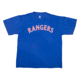 MAJESTIC Rangers Mens T-Shirt Blue USA L