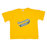 SOFFE SHIRTS Greenville Breakers Mens T-Shirt Yellow USA Button Neck XL
