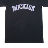 MAJESTIC Rockies Mens T-Shirt Black USA M
