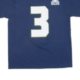 MAJESTIC Super Bowl XlIx Mens T-Shirt Blue USA L