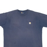CARHARTT Tall Mens T-Shirt Blue 2XL