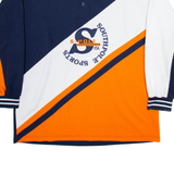 SOUTHPOLE Mens Polo Shirt Orange Striped Long Sleeve 2XL