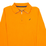 NAUTICA Mens Polo Shirt Orange Long Sleeve L
