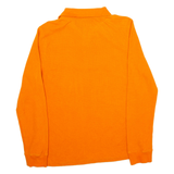 NAUTICA Mens Polo Shirt Orange Long Sleeve L