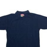 WINNERS CIRCLE Mens Polo Shirt Blue Striped XL