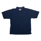 WINNERS CIRCLE Mens Polo Shirt Blue Striped XL