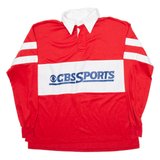 K-BRAND Mens Polo Shirt Red Long Sleeve L