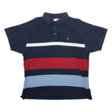 ELLESSE Mens Polo Shirt Blue Striped M