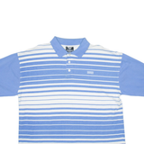AVIREX Mens Polo Shirt Blue Striped XL
