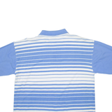 AVIREX Mens Polo Shirt Blue Striped XL