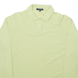 BURBERRY Womens Polo Shirt Green Long Sleeve M