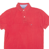 TOMMY HILFIGER Mens Polo Shirt Red S