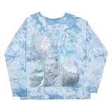 BACK TO EARTH Mens T-Shirt Blue Long Sleeve L