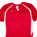 CHAMPION Sports Mens Jersey Red USA V-Neck XL