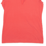 NIKE Womens T-Shirt Pink V-Neck L