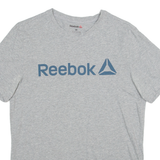 REEBOK Mens T-Shirt Grey M