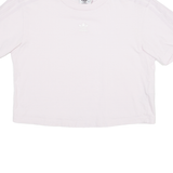 ADIDAS Cropped Womens T-Shirt Pink UK 16
