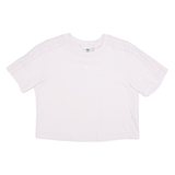 ADIDAS Cropped Womens T-Shirt Pink UK 16