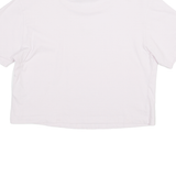 ADIDAS Cropped Womens T-Shirt Pink UK 16