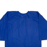 CCM Mesh Mens T-Shirt Blue Long Sleeve V-Neck L