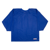 CCM Mesh Mens T-Shirt Blue Long Sleeve V-Neck L