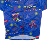 Cycling Full Zip Mens Jersey Blue M