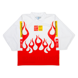 OCHSNER HOCKEY Mens T-Shirt White Long Sleeve V-Neck S