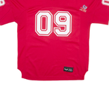 FITNESS WOLF Mens T-Shirt Red V-Neck 2XL