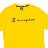 CHAMPION Mens T-Shirt Yellow S