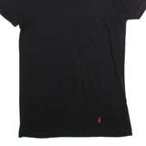 POLO RALPH LAUREN Mens T-Shirt Black V-Neck S