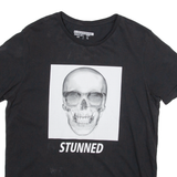 CLOCKHOUSE Regular Fit Skull Print Mens T-Shirt Black L