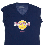 HARD ROCK CAFE Malta Womens T-Shirt Blue L