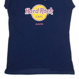 HARD ROCK CAFE Malta Womens T-Shirt Blue L