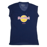 HARD ROCK CAFE Malta Womens T-Shirt Blue L