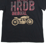 GRAND AND HILLS Bike Print Mens T-Shirt Black 90s XL