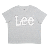 LEE Womens T-Shirt Silver XS