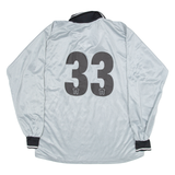 PRIMATO Mens T-Shirt Blue Long Sleeve Collared XL