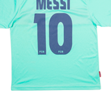 FCB Barcelona Football Shirt 2010/2011 Mens T-Shirt Green V-Neck M