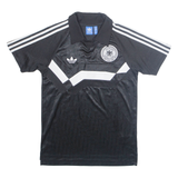 ADIDAS Deutscher Mens Football Shirt Jersey Black Collared S