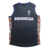 Fiba World Cup Mens Vest Black Sleeveless V-Neck L